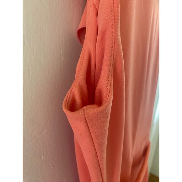 Women’s Tommy Hilfiger Size 8 color Peach Jumpsuit belted - Picture 6 of 12